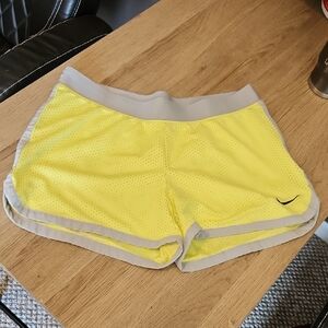 Nike Women's Yellow Athletic Shorts